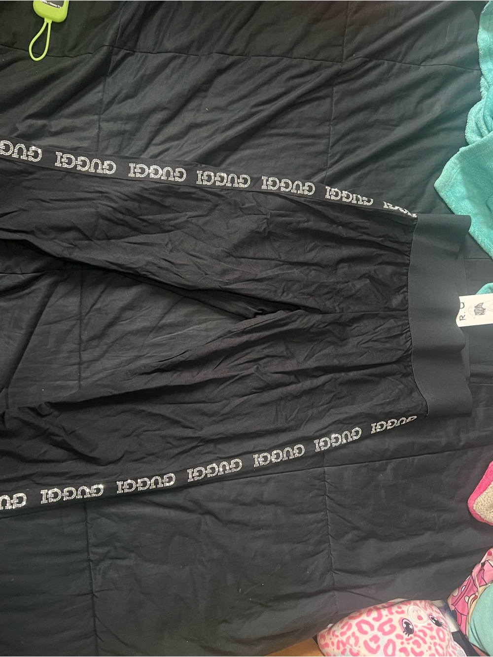 Gucci Black Leggings with Logo Side Trim - Picture 2 of 4